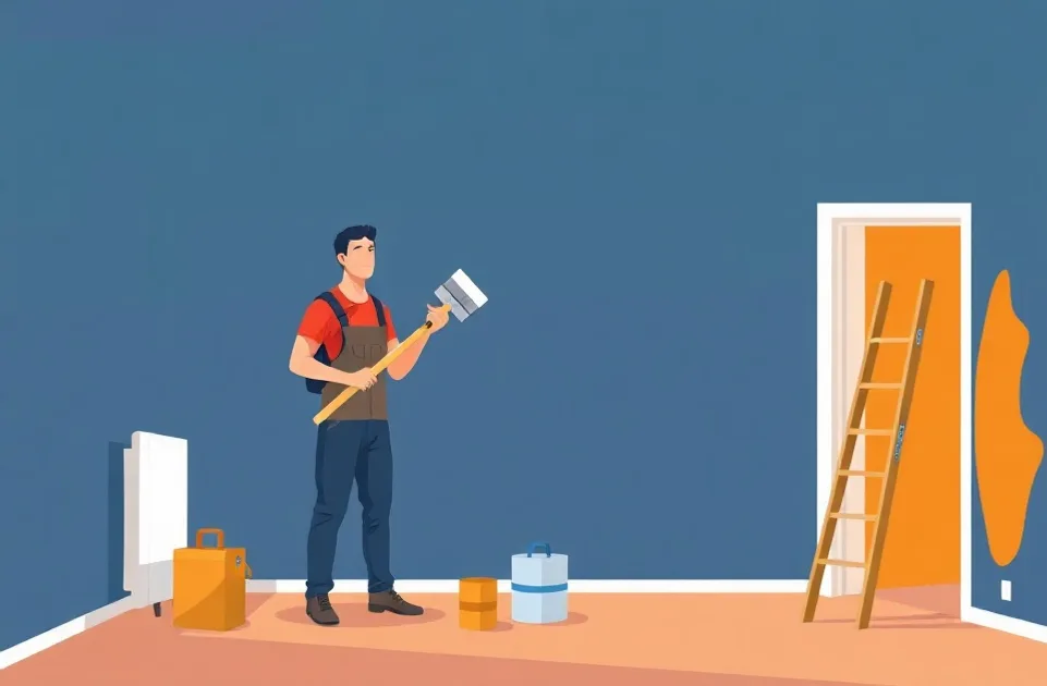 Intérieur rénové après travaux de peinture à Montesson